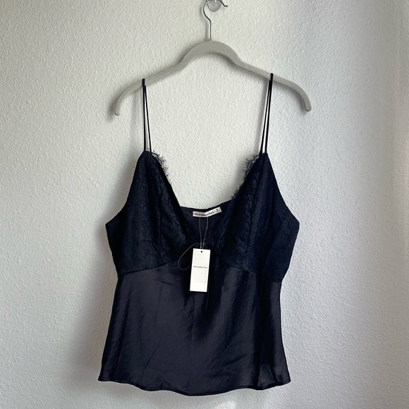Abercrombie & Fitch Black Bella Tie Front Cami NWT - Picture 1 of 11